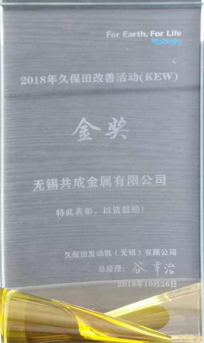 2018久保田改善活动金奖